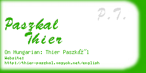paszkal thier business card